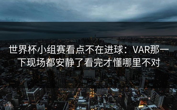 世界杯小组赛看点不在进球：VAR那一下现场都安静了看完才懂哪里不对